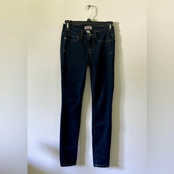 Mudd Dark Wash Skinny Denim Jegging - Size 1 - Picture 2 of 4